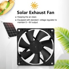 10W Monocrystalline Solar Panel Outdoor USB Solar Exhaust Fan For Greenhouse