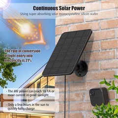 Rhorawill 4 Pack Solar Panel for Blink Outdoor 2K+/4(4th Gen)/Outdoor(3rd Gen)