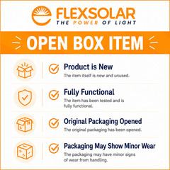 FlexSolar E20 Pro 20W Portable Solar Panel Charger USB-A USB-C Foldable Open Box