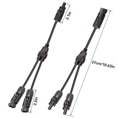 Solar Connectors Y Branch Parallel Adapter Splitter Solar Cable Wire Plug Tool