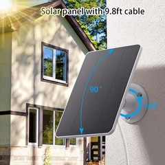 Continuous Power Supply Solar Panel Bundle for Outdoor Security Cameras – 2 Pack