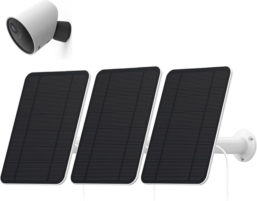 4W Solar Panel Compatible with Simplisafe Outdoor Camera, Includes Secure Wall M