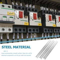 3 Pcs Aluminum Din Rails Industry Slotted for Electrical Components
