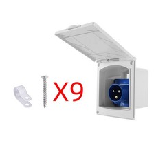 Waterproof External Socket for RV Campers Trailers 16A IP44 Plastic Material