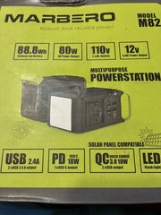 MARBERO M82 Portable Power Station 88Wh 24000mAh Camping Generator