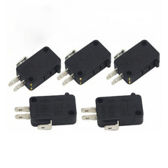 Black Bakelite 3-Pin Limit Switches 5pcs for Household Cooking Equipment
