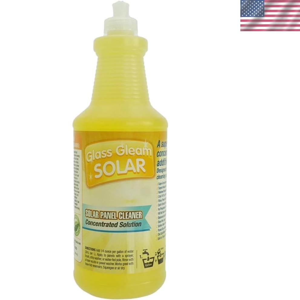 Highly Concentrated Solar Panel Cleaner – Restores Efficiency – 1 Quart Yield