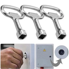 8mm Square Wrench Set 3pcs D Handle T Shape for Heating Water Tap Valve
