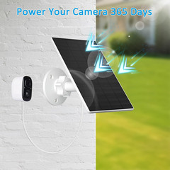 2W Solar Panel for Security Camera Outdoor, USB/USB-C Charger with IP65 Waterpro