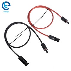 1 Pair Black + Red 10 AWG 3 Feet Solar Panel Extension Cable Wire Connector