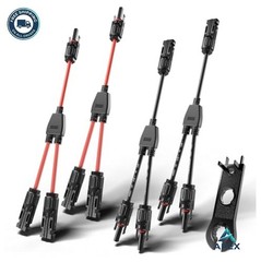 Solar Panel Connector Y Branch Parallel Adapter 2 Pair MC4 IP67 Waterproof PV