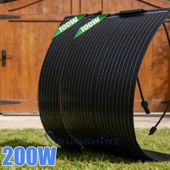 Flexible Solar Panel 200W Mono Bendable Ultra Thin for RV Roof Boat Cabin Van