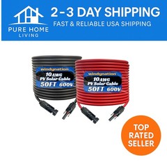 High-Performance 10 AWG 100 Feet Solar Wire with Male-Female Connectors