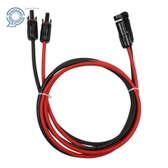 1 Pair 5 Feet 10 AWG Solar Panel Extension Cable Wire Connector Black + Red