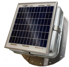 Solar Roof Vent Fan 96 Cfm Exhaust Metal Galvanized Industrial Room Ventilation