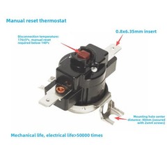 KSD302 Thermostat for Ovens Water Heaters 250V AC 16A 25A 1NC Contact Switch