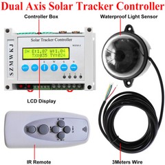 Dual Axis Solar Tracking Tracker& 6000N 8″ DC Linear Actuator &LCD Controller IG