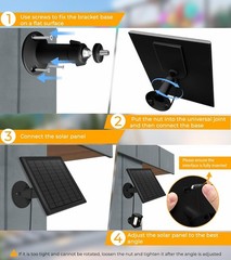 8W Solar Panel for Ring Camera, 3-Pack Solar Panel Charger Compatible with …..