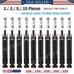 10A 15A 20A 30A 32A Solar Fuse IP67 1000V Solar Fuse Holder in-line PV Connector