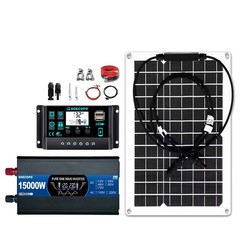 15000W Solar System Kit 12V To 110V/220V Off-Grid Inverter System 100A Control