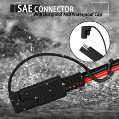 SAE to DC Adapter for Jackery Solar Panel, 3FT SAE Plug to DC5521 Male Connector