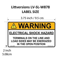 20 Pack 3.75″x 2″ Solar NEC Complaint Warning Electrical Shock Hazard Termina…