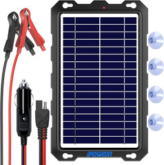 Upgraded 7.5W-Solar-Battery-Trickle-Charger-Maintainer-12V Portable Waterproof S