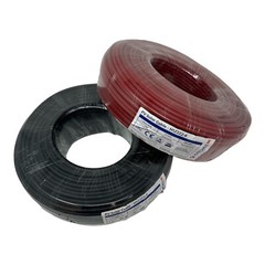 2x 50meter Drum Red and Black Solar Panel PV Cable Wire 6mm² 5 Pairs Connectors