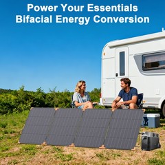 100W 200W 400W Bifacial Solar Panel for ECOFLOW Portable Power Station DELTA 3