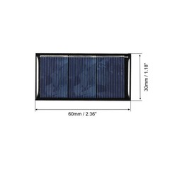 Mini Solar Cell Panel 1.5V 160mA 0.24W 60mm x 30mm 5pcs