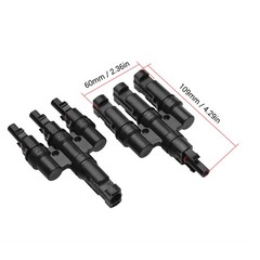 Branch Solar T Connector 3-Way IP67 Waterproof For 14-10AWG Panels V1