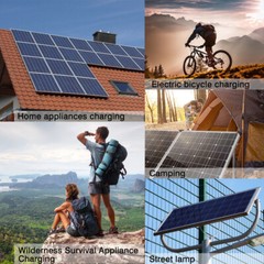 6000W Complete Solar Panel Kit Solar Power Generator 100A Home 110V Grid System