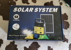 Solar System 10W 6V Portable Solar Panel Kit w/ LED Bulbs