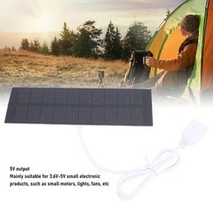 1W Portable Solar Panel, 5V USB Compact Solar Charger for Small Electronics M…