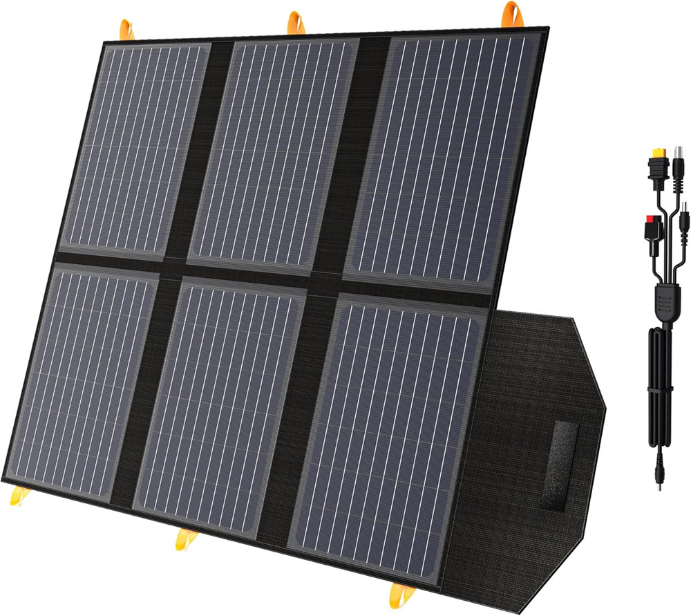 60W High Efficiency Portable Solar Panel Charger for Camping & Power Outages