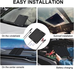 Portable 10W Solar Battery Charger – Protects and Maintains Vehicle Batteries