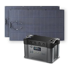ALLPOWERS 2400W Solar Generator Power Station RV & 2x 200W Flexible Solar Panel