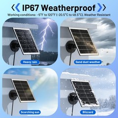 5W Solar Panel Charger Compatible with Arlo Pro 5S/Pro 4/Pro 3/Ultra/Ultra 2/…