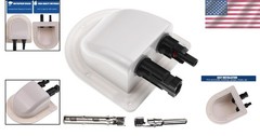 Dual Cable Entry Housing Waterproof UV Resistant For Solar RV Boat Camper White