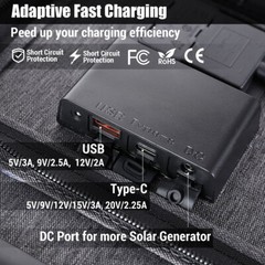 LINEBA 400W 200W 100W Watt Solar Panel oldable Monocrystalline For Generator RV