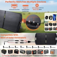 LINEBA 200W Solar Panel Kit Foldable Waterproof For RV Portable Power Station