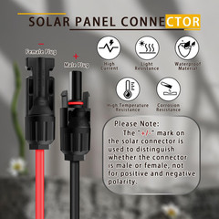 2FT Solar Panel Cable for Ecoflow 10AWG, Compatible with MC-4 to XT60 Plug Solar