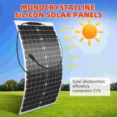 200W Solar Panel Flexible 12V Portable Power Mono Camping Home RV Battery Charge