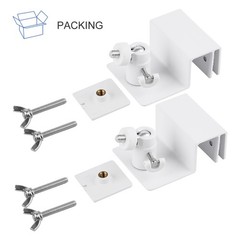 2Pack Gutter Mount for Solar Panel, No Drill Aluminum Alloy Bracket with 360°…