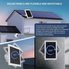 High Efficiency Solar Panel for Ring Camera – Dustproof & Waterproof Design