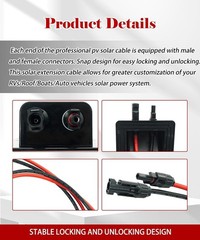 Solar Cable Gland W/ 10AWG MC4 Cable 3FT For RV Boat Camper Van Tinned Copper