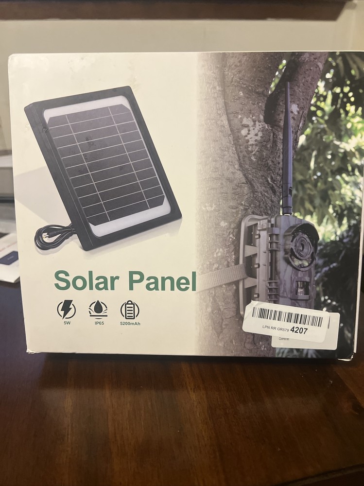 5W Trail Camera Solar Panel, 12V Solar Battery Kit Build-in 5200mAh Rechargea…