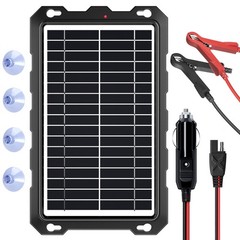 SUNAPEX 12V Solar Trickle Charger – Waterproof 10W Solar Battery Maintainer f…
