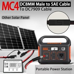 6FT 1.8M SAE to DC8mm Male Adapter for Jackery Solar SAE to DC 8mm Male 6ft