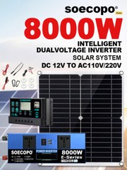 Solar Full Kit 8000w 110v Inverter 300W Solar Panel Home 100A Controller System
